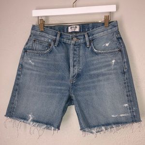 Agolde Rumi Distressed Cutoff Denim Jean Shorts. Size 27